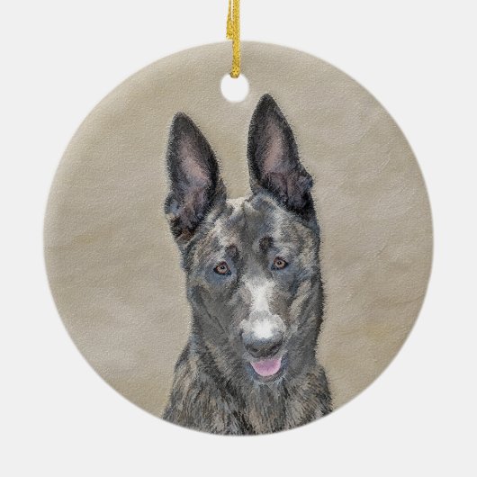 Holländische Schäfermalerei - Niedliche Original H Keramik Ornament (Hinten)