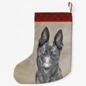 Holländische Schäfermalerei - Niedliche Original H Kleiner Weihnachtsstrumpf (Rückseite)