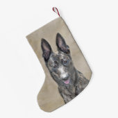 Holländische Schäfermalerei - Niedliche Original H Kleiner Weihnachtsstrumpf (Rückseite (Hängend))