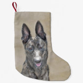 Holländische Schäfermalerei - Niedliche Original H Kleiner Weihnachtsstrumpf (Vorderseite)