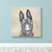 Holländische Schäfermalerei - Niedliche Original H Leinwanddruck (Insitu (Holzboden))