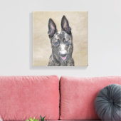 Holländische Schäfermalerei - Niedliche Original H Leinwanddruck (Insitu (Wohnzimmer))