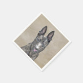 Holländische Schäfermalerei - Niedliche Original H Serviette (Ecke)