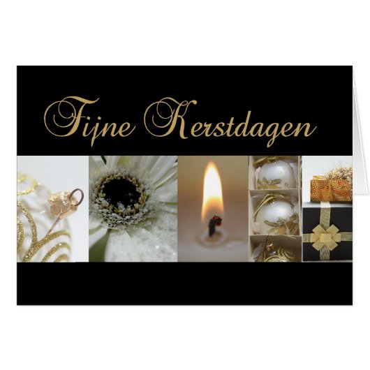 holländische schwarze Gold-Weihnachtskollage (Vorderseite (Horizontal))