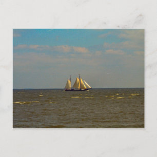 Holländische Segelyacht auf dem Ijselmeer Postkarte