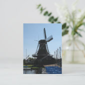 Holländische Silhouette Windmill Postcard Postkarte (Stehend Vorderseite)
