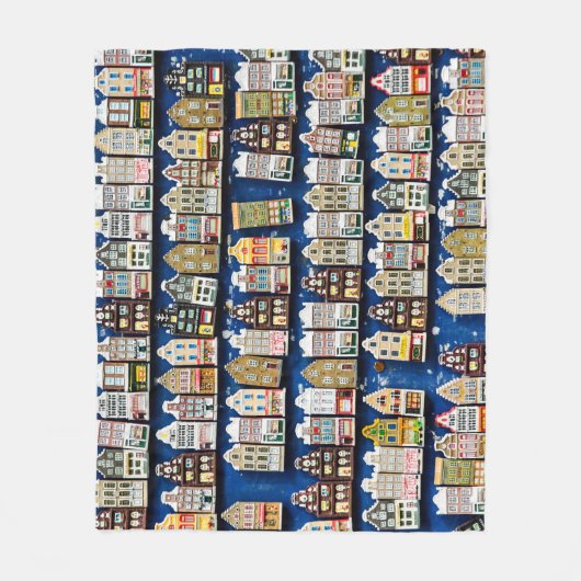 Holländische Souvenirs, Amsterdamer Straßenszene. Fleecedecke (Vorderseite)