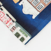 Holländische Souvenirs, Amsterdamer Straßenszene. Fleecedecke (Ecke)