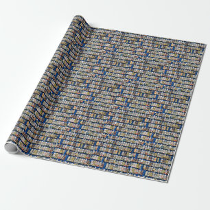 Holländische Souvenirs, Amsterdamer Straßenszene. Geschenkpapier