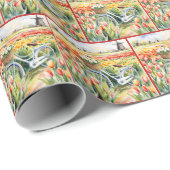 Holländische Tulips in Bike Basket Geschenkpapier (Rolleneckpunkt)