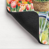 Holländische Tulips in Bike Basket Mousepad (Ecke)