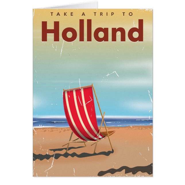 Holländische Vintage Reiseplakat (Vorne)