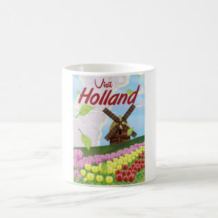 Holländische Vintage Reiseplakat Kaffeetasse
