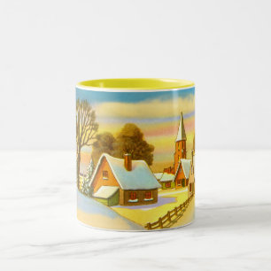 Holländische Weihnachtsszene Zweifarbige Tasse