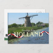 Holländische Windmill Enten Postcard Postkarte (Vorne/Hinten)