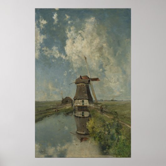 Holländische Windmühle auf dem Polgeweg Paul Gabri Poster (Vorne)
