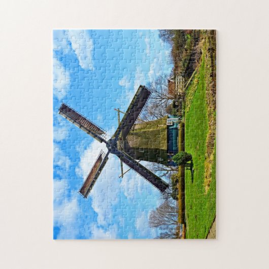 Holländische Windmühle Historische Windmühle Puzzle (Vertikal)