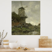 holländische Windmühle, Jacob Maris Poster (Küche)