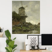 holländische Windmühle, Jacob Maris Poster (Heimbüro)