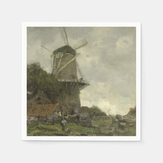 holländische Windmühle, Jacob Maris Serviette (Vorderseite)