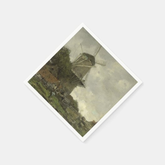 holländische Windmühle, Jacob Maris Serviette (Ecke)
