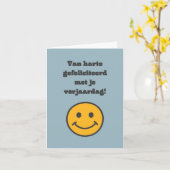 Holländischer glücklicher Geburtstag Karte (Gelbe Blume)