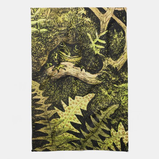 Holländischer Jugendfrosch in Tree Geschirrtuch (Vertikal)