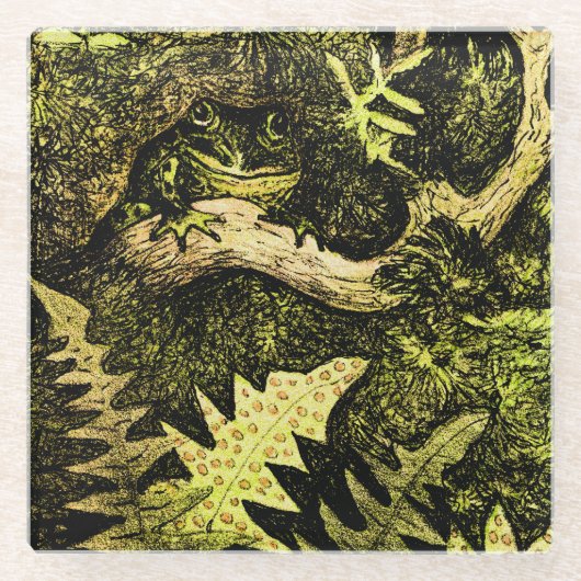 Holländischer Jugendfrosch in Tree Glasuntersetzer (Vorderseite)