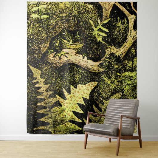Holländischer Jugendfrosch in Tree Wandteppich (Beispiel)