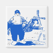 Holländischer Junge mit Windrad Magnet (Vorne)