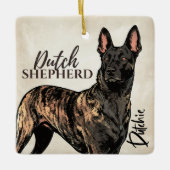 Holländischer Schäferhund - Dutchie Keramikornament (Vorderseite)