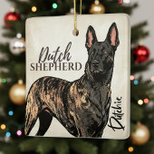 Holländischer Schäferhund - Dutchie Keramikornament
