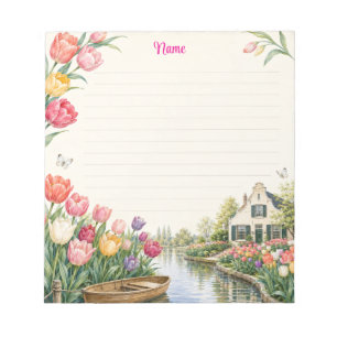 Holländischer Tulpenkanalgarten Notizblock