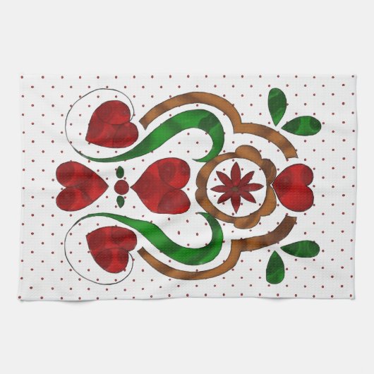Holländisches Herz Geschirrtuch (Horizontal)