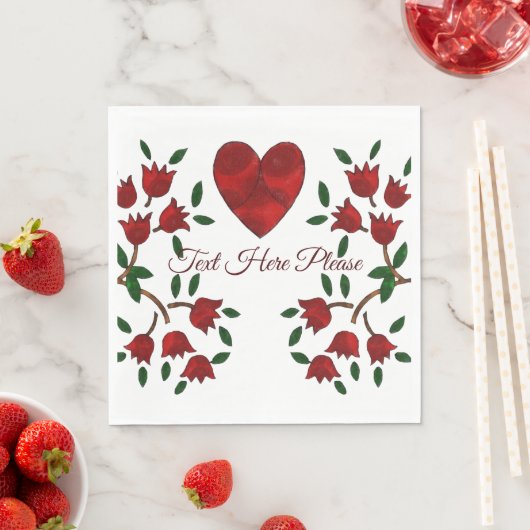 Holländisches Herz Serviette (Beispiel)