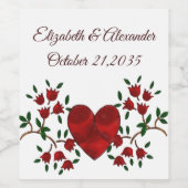 Holländisches Herz Weinetikett (Einzelnes Label)