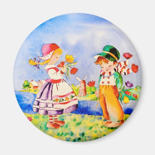 Holländisches Kid-Magnet Magnet (Vorne)