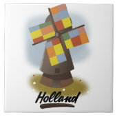 Holländisches Reiseplakat Fliese (Vorderseite)