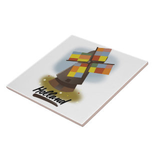 Holländisches Reiseplakat Fliese