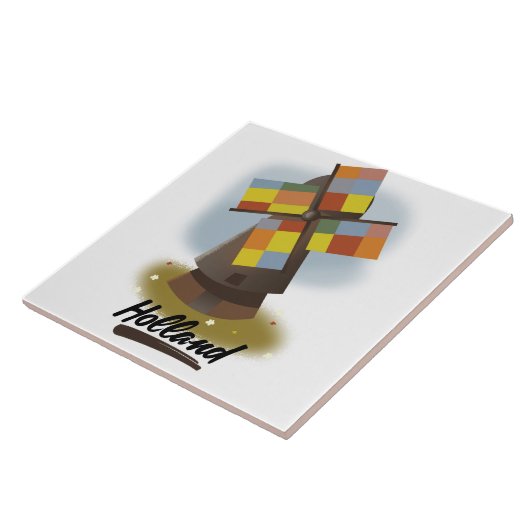 Holländisches Reiseplakat Fliese (Seite)