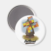 Holländisches Reiseplakat Magnet (Vorderseite/Rückseite)