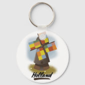 Holländisches Reiseplakat Schlüsselanhänger (Vorderseite)