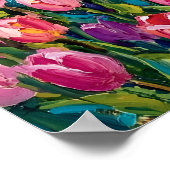 Holländisches Tulpenfeld-Ölgemälde Poster (Ecke)