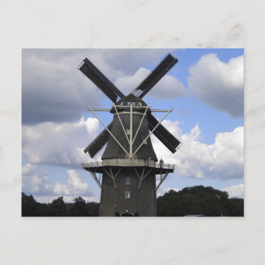 holländisches Windmühle-Poster Postkarte (Vorderseite)