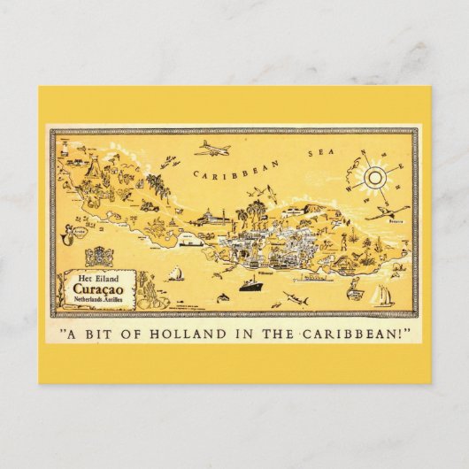 Holland's Curacao Island Postcard Postkarte (Vorderseite)