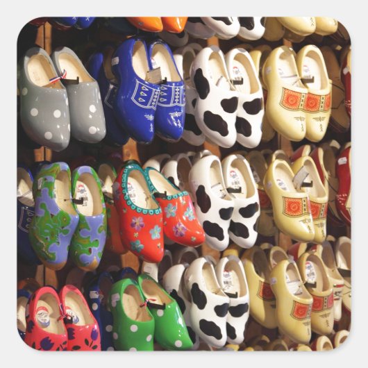 Holland's Dutch Clogs Quadratischer Aufkleber (Vorderseite)