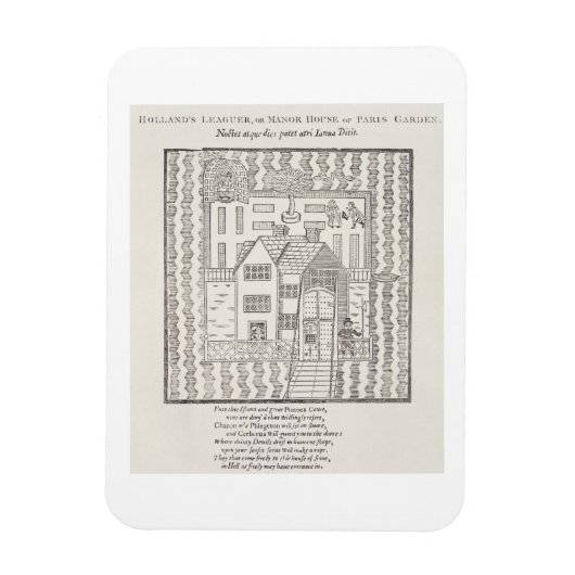 Holland's Leaguer oder Manor House, Paris Garden Magnet (Vertikal)