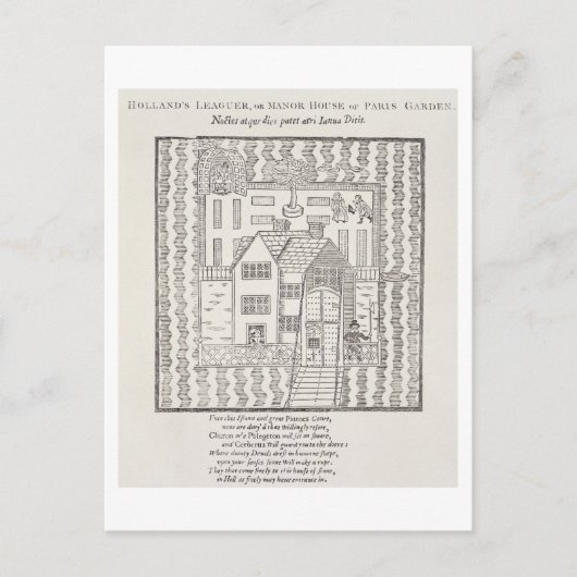 Holland's Leaguer oder Manor House, Paris Garden Postkarte (Vorderseite)