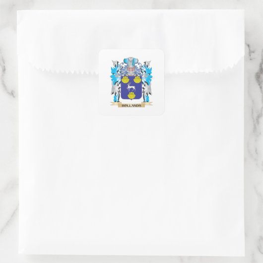 Hollands-Wappen - Familienwappen Quadratischer Aufkleber (Tasche)