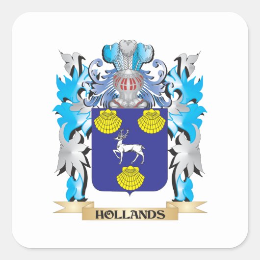 Hollands-Wappen - Familienwappen Quadratischer Aufkleber (Vorderseite)